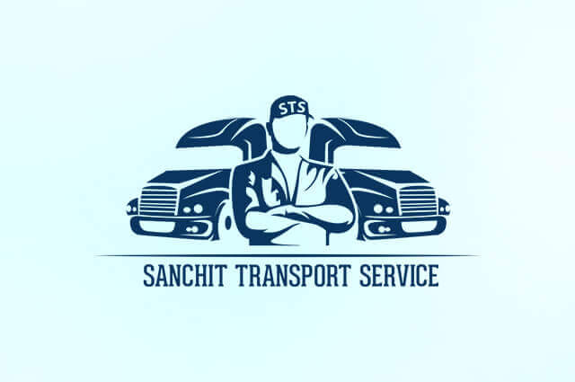 Sanchit Transport Service Logo Design